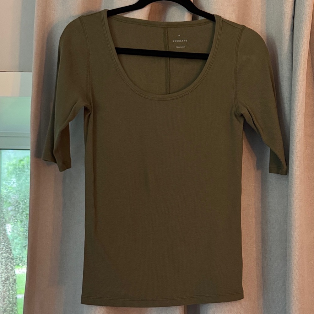 The Luxe Rib Scoop-Neck Tee
